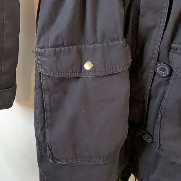 H&m heavy duty coat pockets galore cinches inside the waist & outside on bottom - Picture 2 of 14